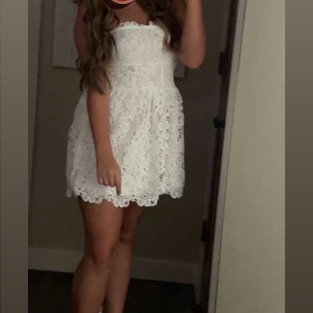 Altar'd State White Strapless Sundress for Brides